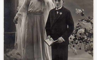 KONFIRMAATIO / Ripille päässyt poika, kaunis enkeli. 1900-l.