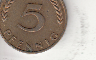 5 pfennig  saksa  J 1950  kl 6-7