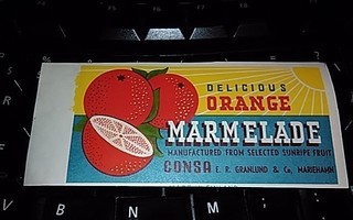 Maarianhamina Äland Orange Marmelade etiketti