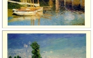 Claude Monet, kaksi korttia,   käyttämättömiä