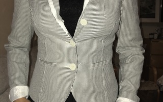 (36)  jakku bleiseri naisten raidallinen