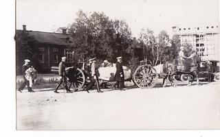 VANHA Valokuva Upseerin Hautajaiset Tykki ym Viipuri 1930