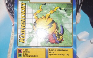 Kunemon 1999 bandai digimon card