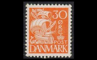 Tanska 205_II ** Laiva rasteritausta 30 öre (1933)