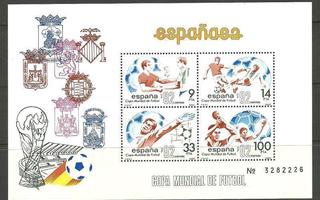 JALKAPALLO urheiluaiheinen blokki ESPANJA MM 1982 **