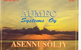 Olutetiketti  Systems Oy Aumec Asennusöljy    c1