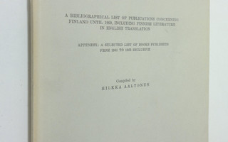 Hilkka Aaltonen : Books in English on Finland : a bibliog...