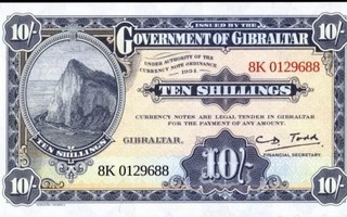 Gibraltar 10 Shillings-50 Pence 1934 (2018) PNEW UNC