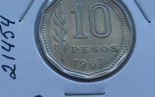 ARGENTINA  10 Pesos  v.1967    KM#60   Circ.