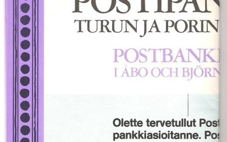 Posti, kartta toimipaikoilla, Tur. ja Porin lääni + Ahven.m.