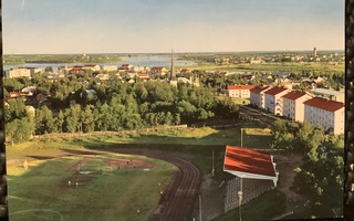 Postikortti Tornio vesitornista hautausmaa Seminaarinkatua
