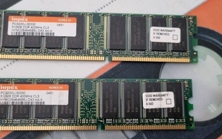 2 x 512 MB DDR 400 muistikampaa