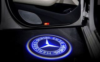 Mercedes W220/R230 logolliset projektorivalot oviin