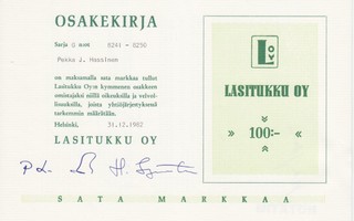 1982 Lasitukku Oy, Helsinki