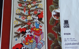 Ristipistomalli Mikki Hiiri joulukalenteri OOE