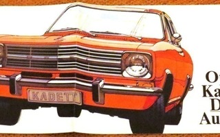 1972 Opel Kadett Rallye jne esite - KUIN UUSI - 20 siv