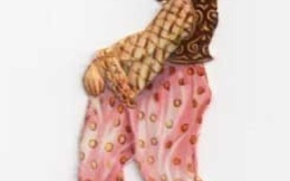 ILLERT / Siro tyttö tanssii, kultainen päähine. 1930-l.