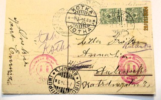 1916 Kotka palautunut sens postikortti