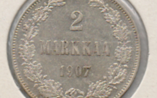 1907 2 markkaa kl01/1+ -01
