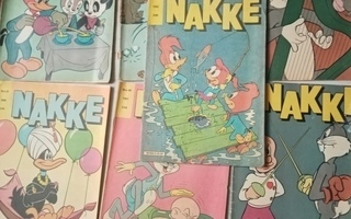 Nakke -sarjakuvalehtiä 7 kpl 1970 ja 80-luvulta