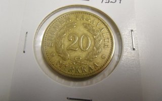 20  mk 1934  alumiinipronssi  Kl 6-7   rahakehyksessä