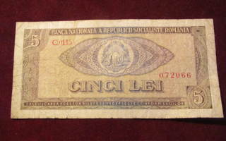 5 lei 1966 Romania