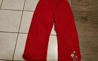 Punaiset housut koko 100 cm.