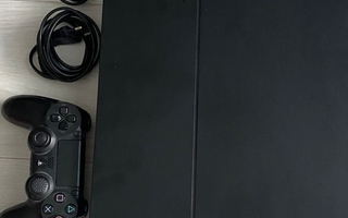 PS4 konsoli 500gb , langaton ohjain ja kuvan johdot.
