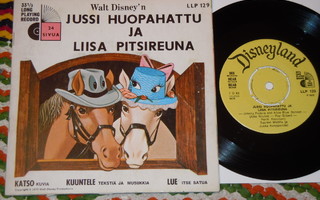 7" Walt Disney  Jussi Huopahattu & Liisa Pitsireuna + kirja
