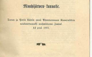 Järjestyssäännöt Mouhijärwen kunnalle (1901)