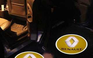 Renault logolliset projektorivalot oviin ; 2kpl sarja