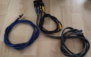 Scart - RCA in / out adapteri + RCA - johdot