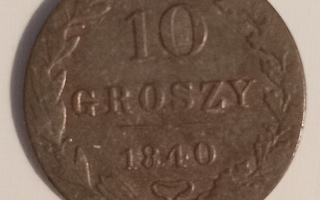 Puola 10 groszy 1840, Ag