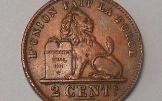 Belgium. 2 centimes 1912.