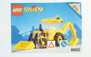 Lego System ohje 6662 Backhoe 1992