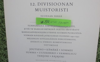 12 --Divisioonan Ristin Myöntökirja  Suomenkielinen