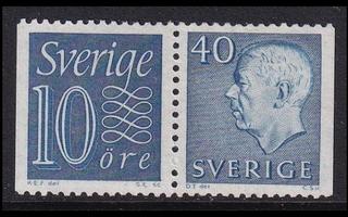 Ruotsi 430b-522DD ** Numero-Gustaf vihkopari (1962)