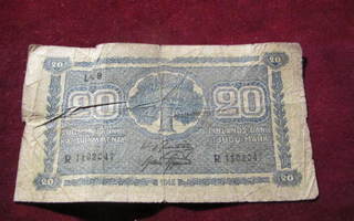 20 markkaa 1945 Litt-B