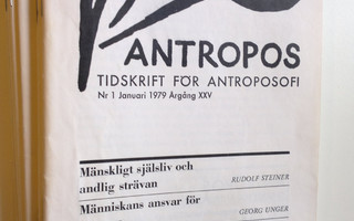 Antropos 1979  : Nr. 1-10 (4,6 puuttuu) Januari-December ...