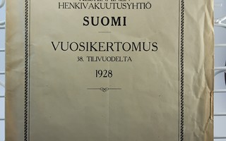 v.1928 vuosikertomus Henkivakuutusyhtiö Suomi