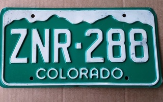 Colorado USA rekisterikilpi ZNR