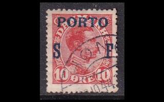 Tanska PORTO_8 o 10 öre sotilasmerkki (1921)