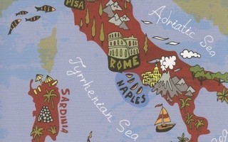 Kartta Italy (postikortti)
