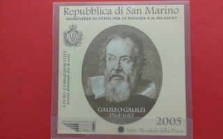 San Marino, 2 Euro 2005. Galileo Galilei.