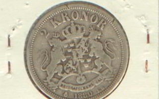 Ruotsi 2 kr 1880 Ag