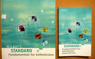 Milady's standard Fundamentals for estheticians (2 kirjaa)