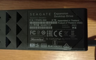 Seagate ulkoinen kovalevy 6tt