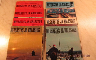 Metsästys ja kalastus lehtiä 8 kpl 1964-1970.