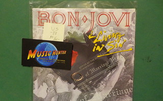 BON JOVI - LIVING IN SIN M-/M- U.S -88 7" SINGLE