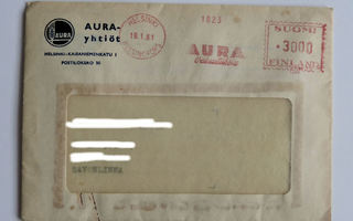 AURA Vakuutusyhtiö - Täysraittiin bonus - v.1961